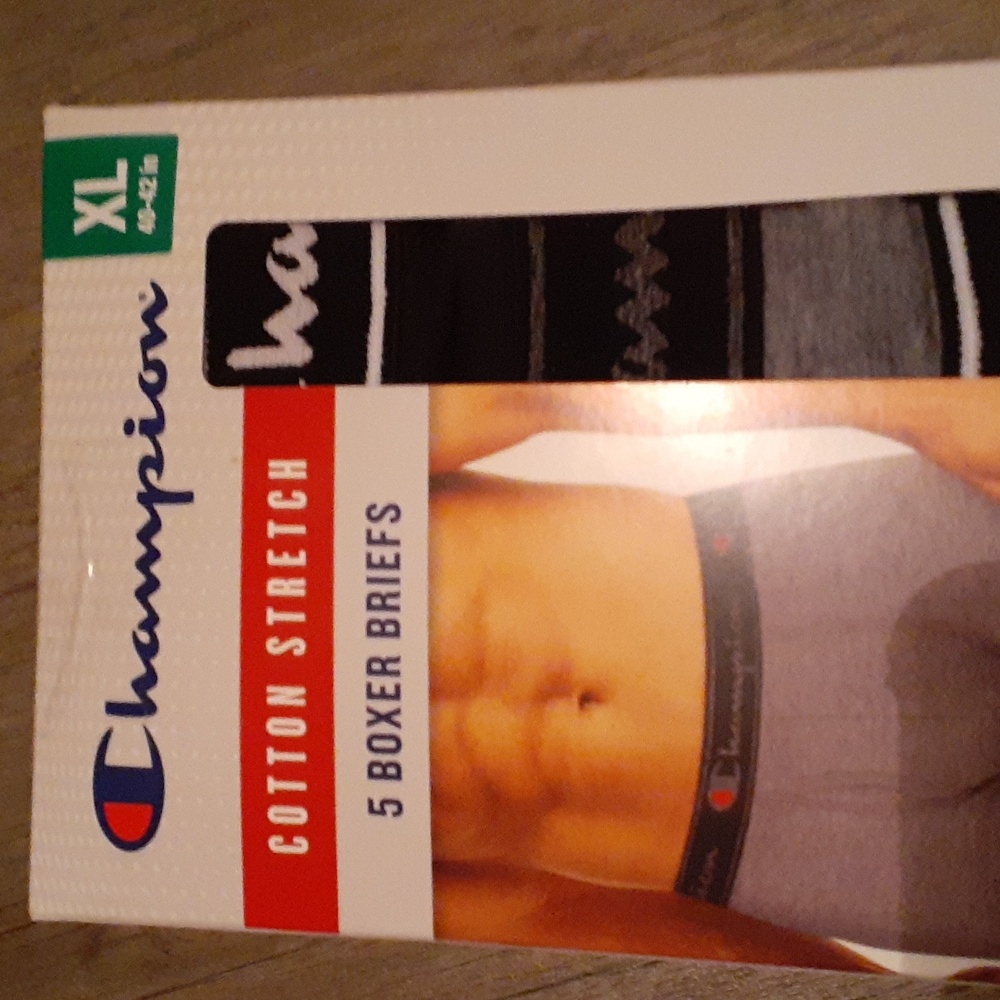 NWT Champion Cotton Stretch Boxer Briefs -5 Pack - Large, X-Large -Open Packages - Picture 5 of 6